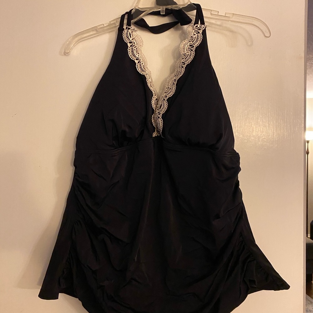 Black tankini top